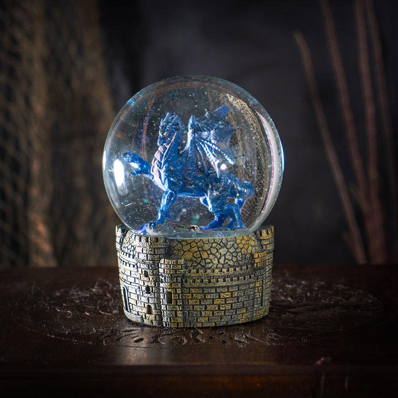 Midnight Dragon Water Globe