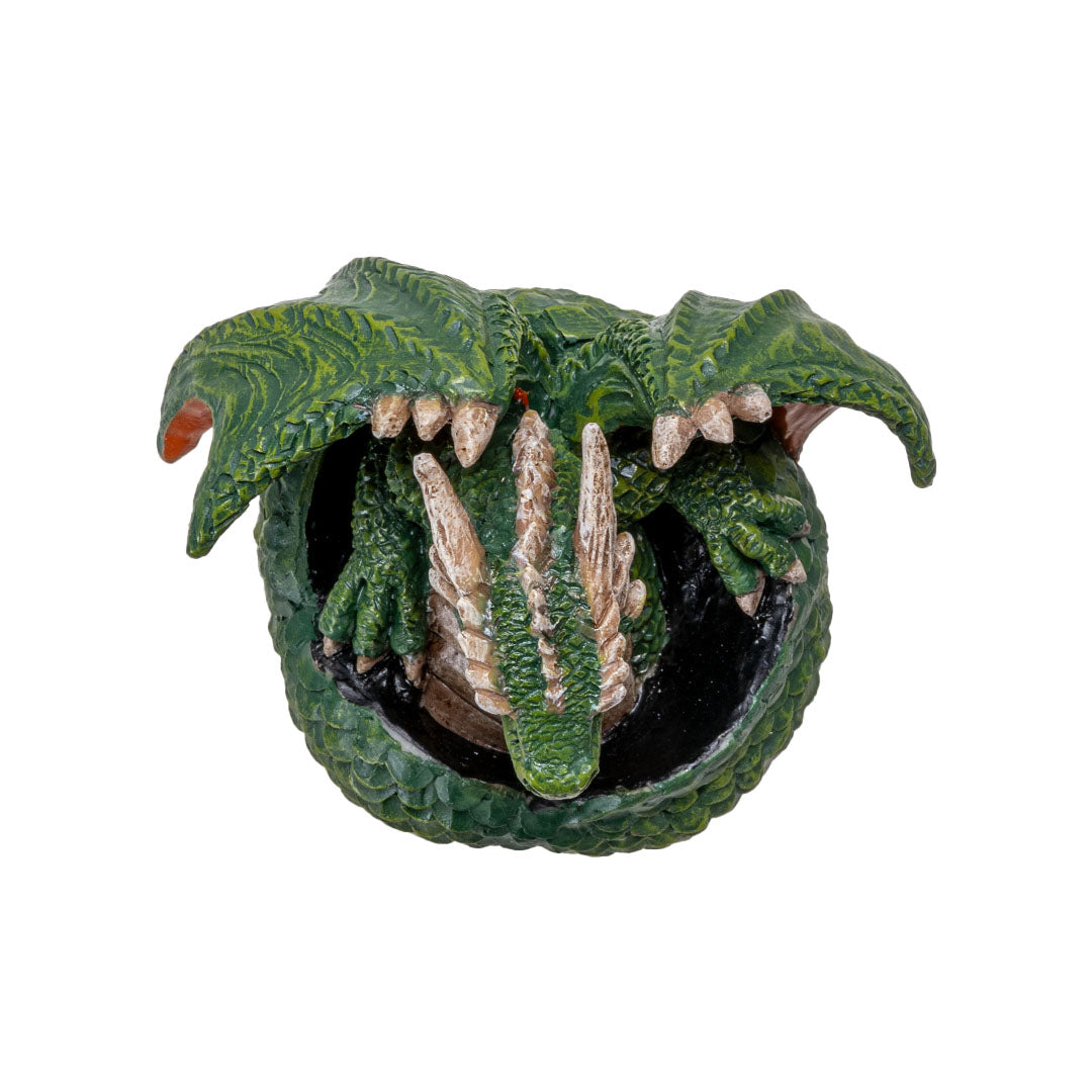 Green & Red Dragon Hatchling in Egg Figurine