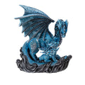 Blue Water Dragon with Hatchling Figurine
