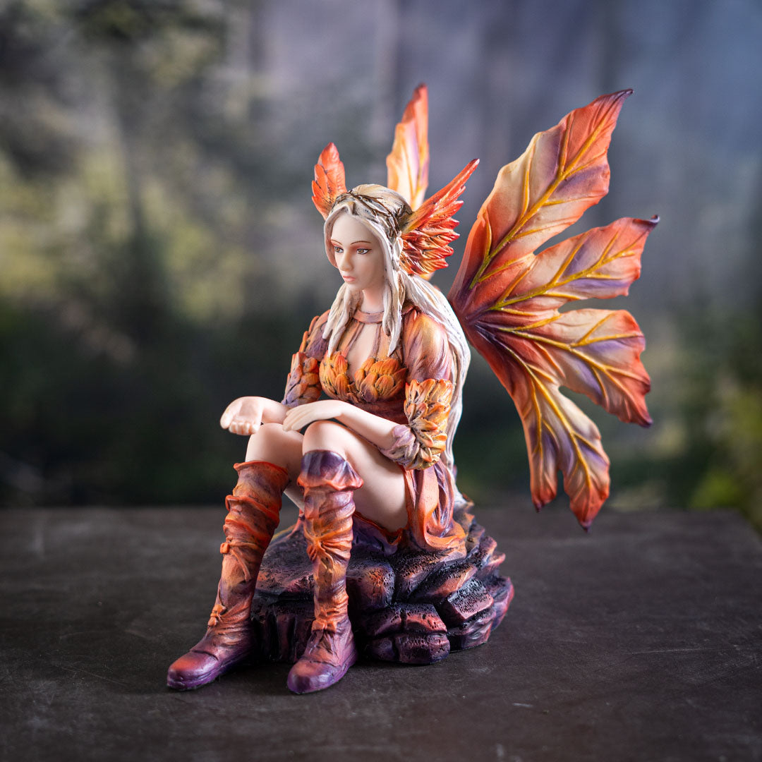 Sitting Fire Fairy Figurine