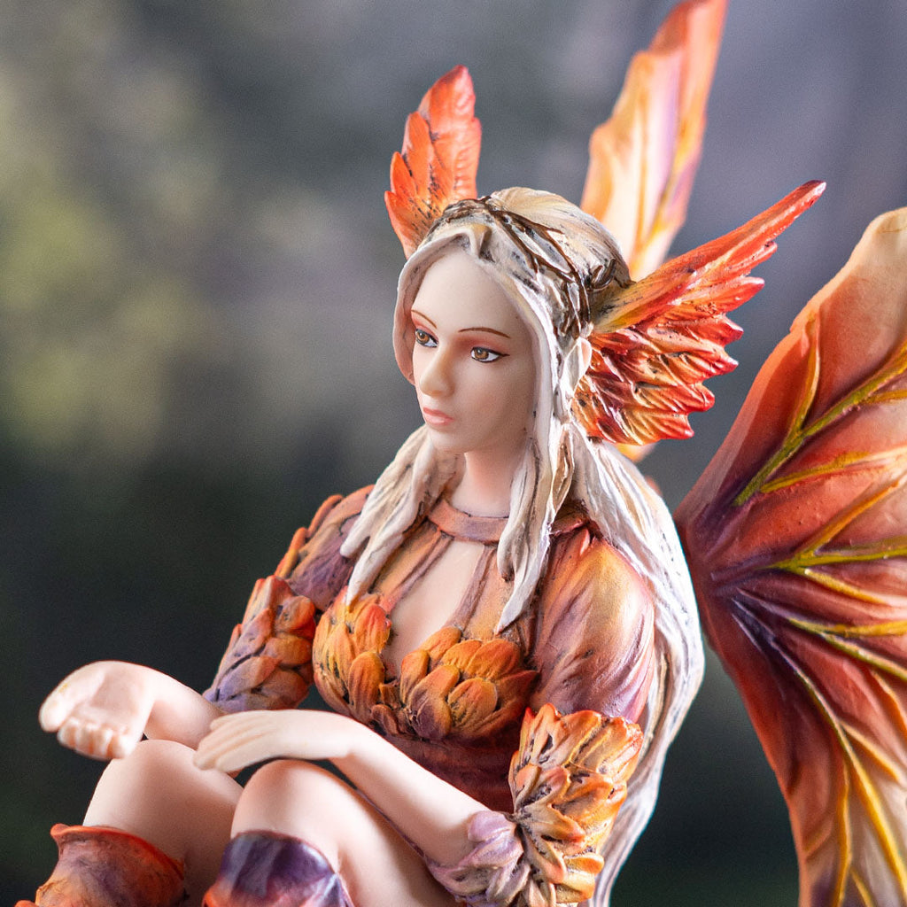 Sitting Fire Fairy Figurine