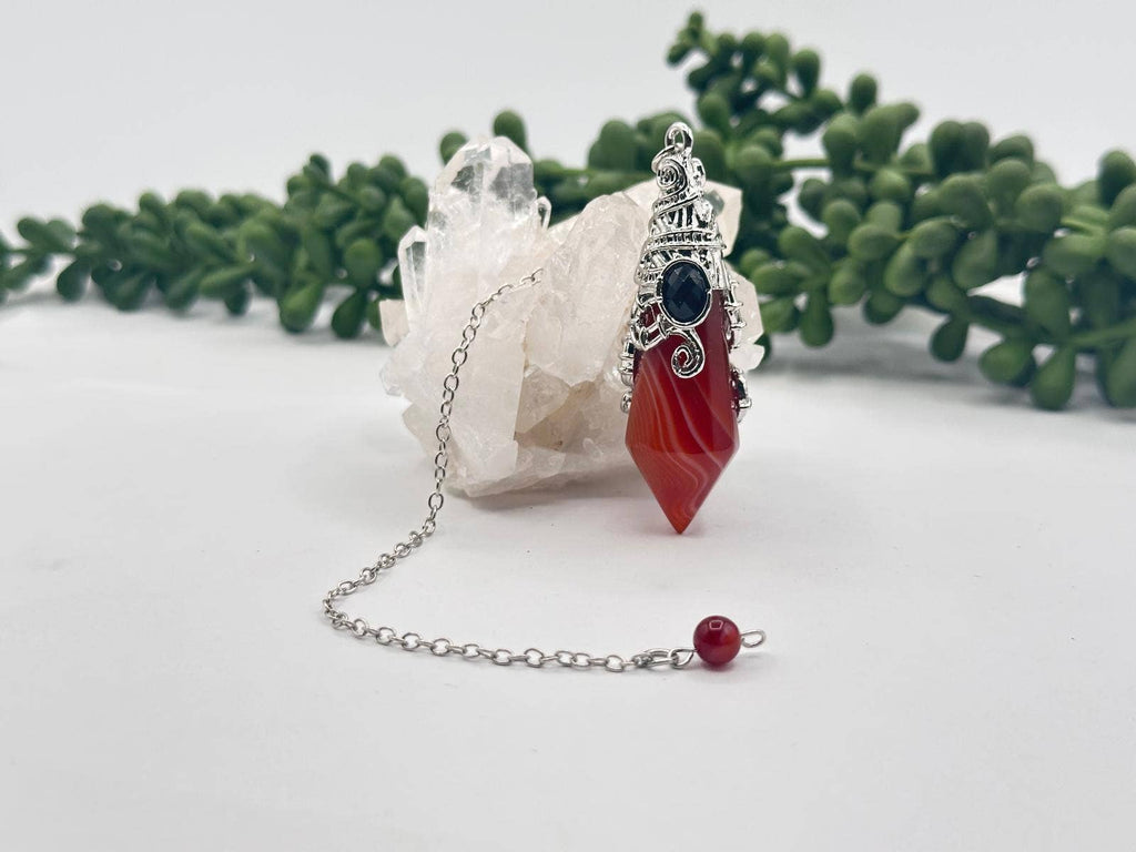Gemstone Pendulum  12 Faceted Antique Silver Color : Amethyst
