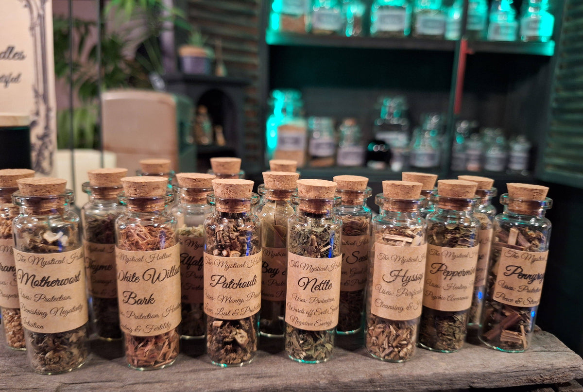 Herb Jars--Dried: 10 Bottles