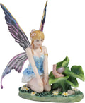 Cerulean Blue Fairy & Snail Figurine
