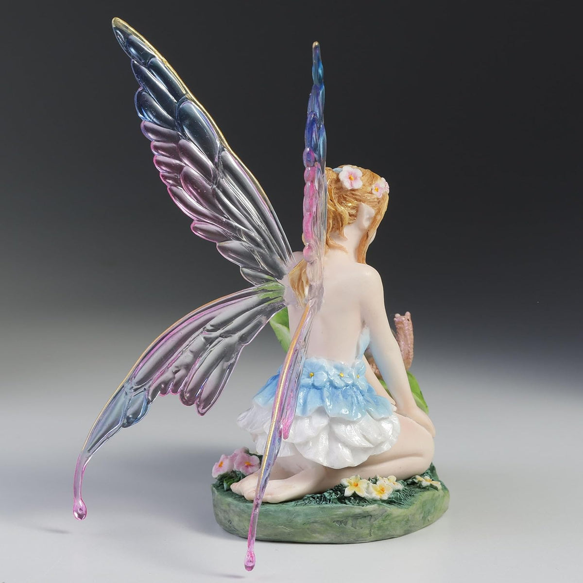 Cerulean Blue Fairy & Snail Figurine