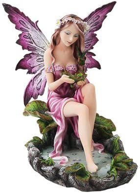 Sitting Pink Pond Fairy Figurine