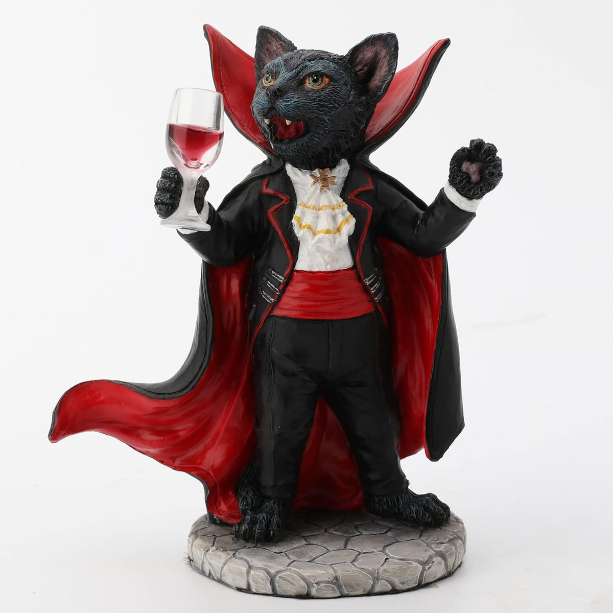Vampire Cat Wine Taster Figurine