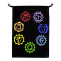 7 Chakras Black Velvet Embroidered Bag