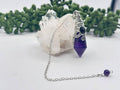 Gemstone Pendulum  12 Faceted Antique Silver Color : Amethyst