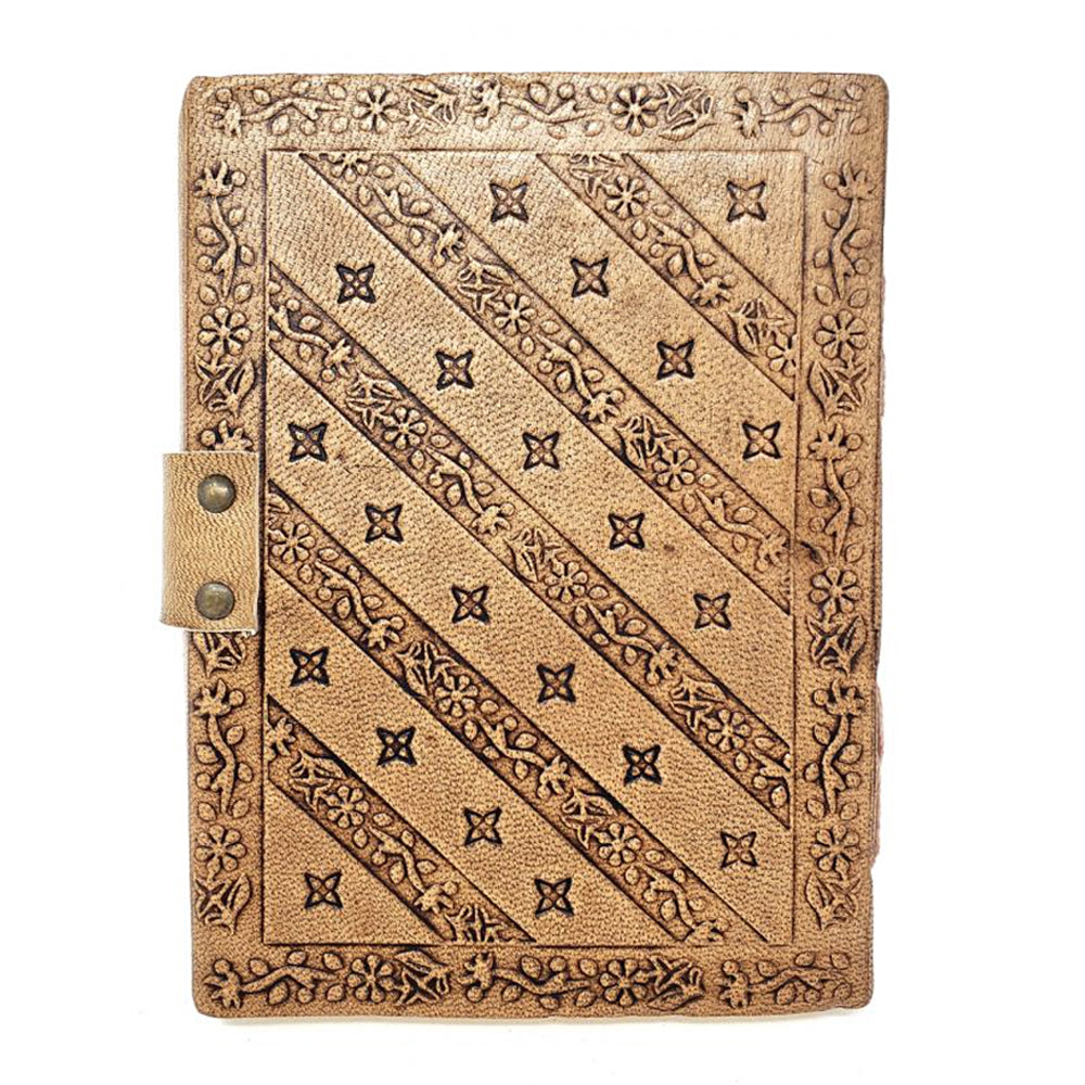 Celestial Leather Journal with Latch Closure