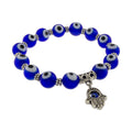 Evil Eye Protection Elastic Bracelet with Fatima Hand