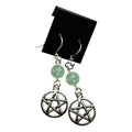 Fluorite Pentagram Earrings