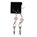 Rose Quartz Goddess Earrings