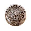 Greenman Altar Tile - Brass