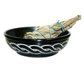 Black Soap Stone Carved Bowl 5"