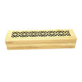 Natural Finish Wood Incense Box Burner - Small