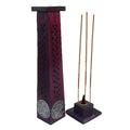 Carved Wooden Pentacle Tower Incense Burner