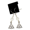 Quartz Triquetra Earrings