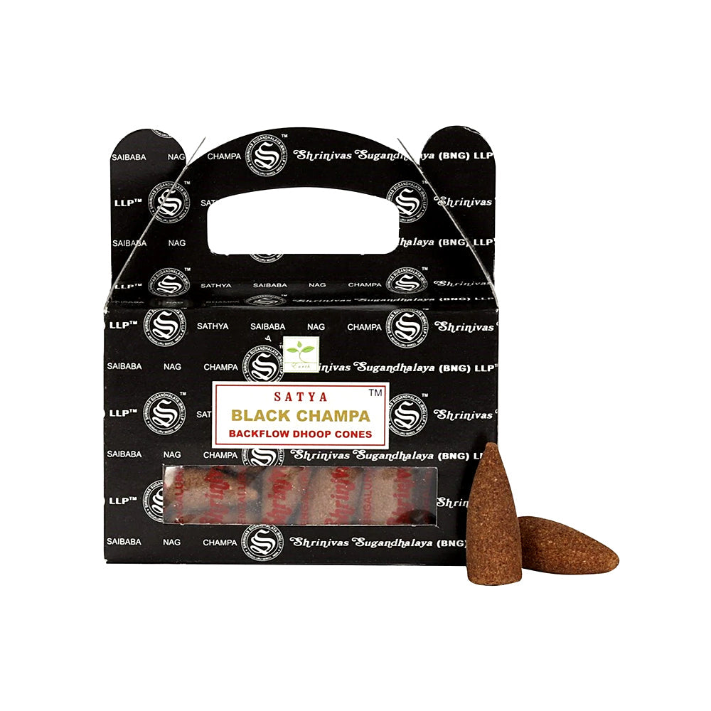 Satya Black Champa Dhoop Backflow Cones
