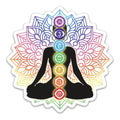Seven Chakra Lotus Mandala Sticker 3.5"