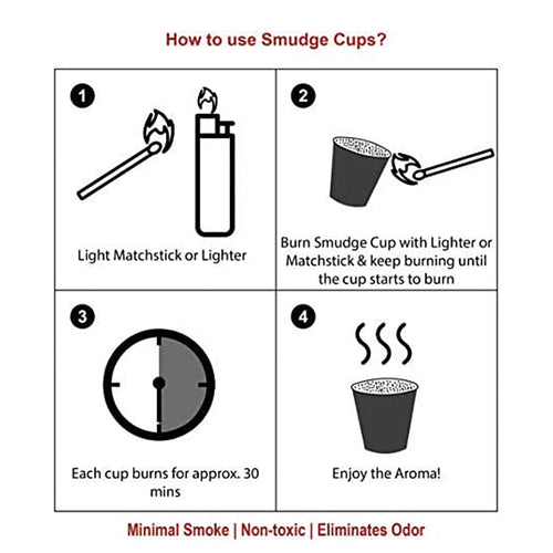 Buddha's Bliss Incense Smudge Cups (6 Cups)
