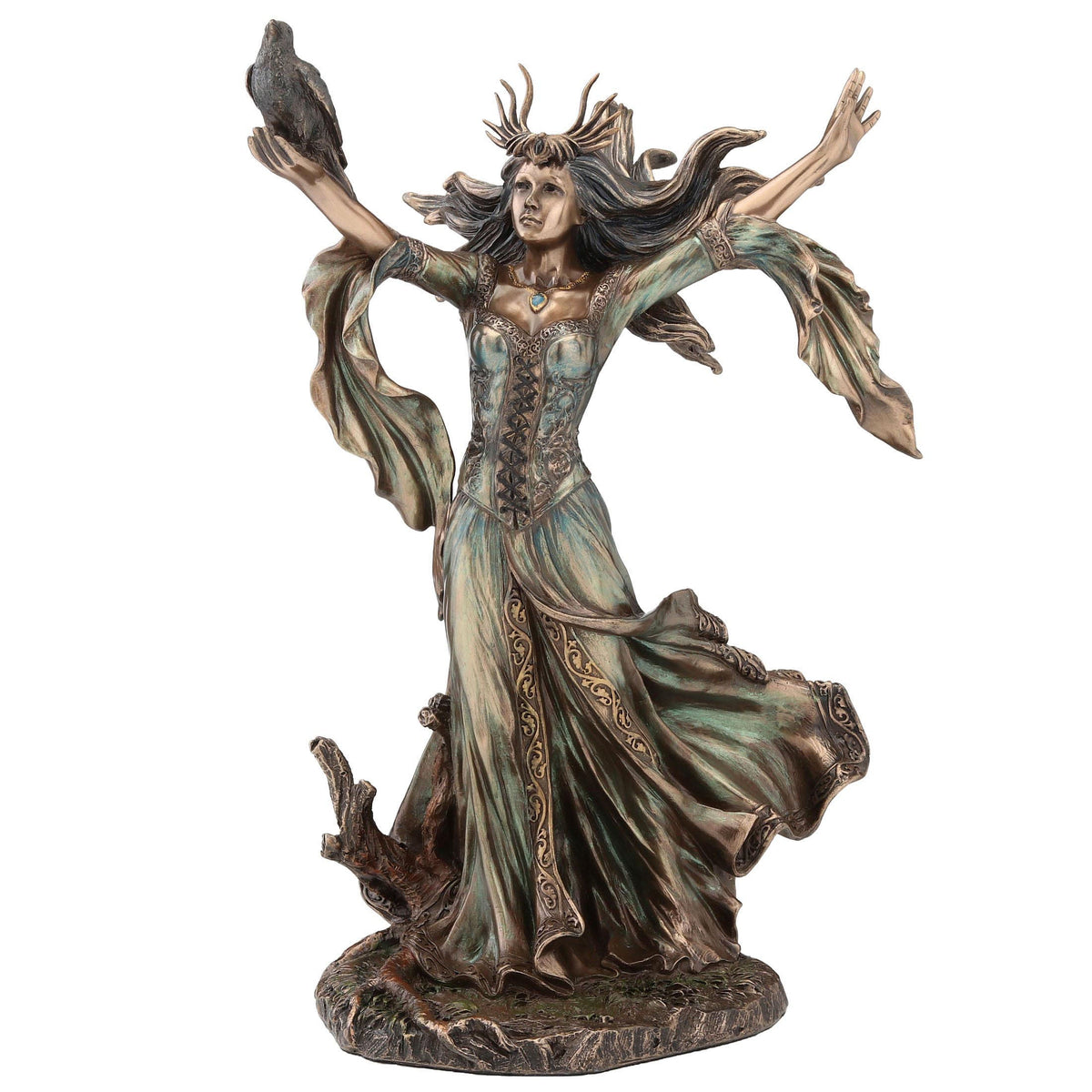 Morgan Le Fay with Raven Figurine
