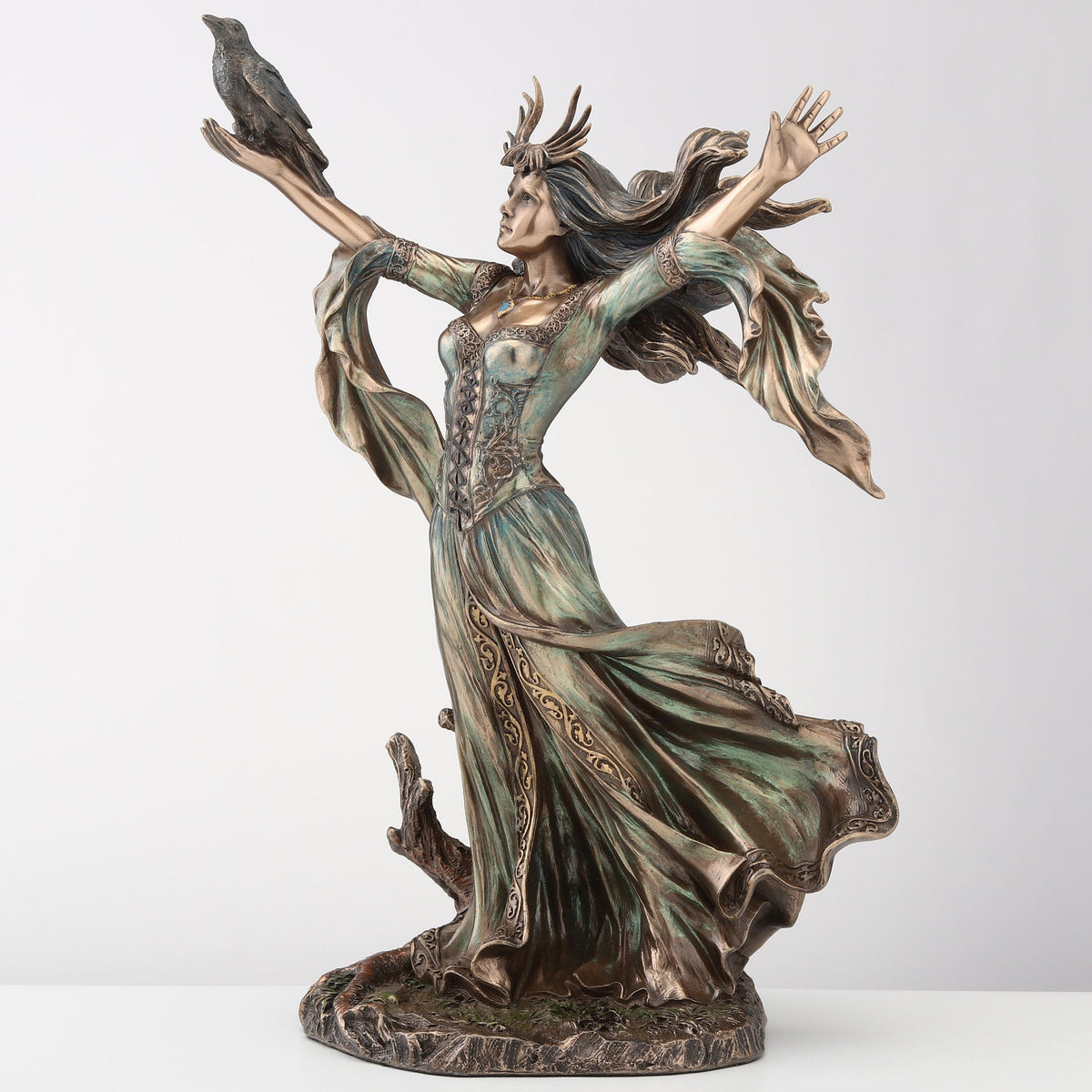 Morgan Le Fay with Raven Figurine