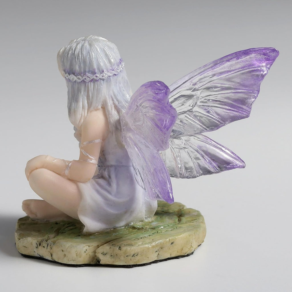 Lavender Thinking Fairy Figurine