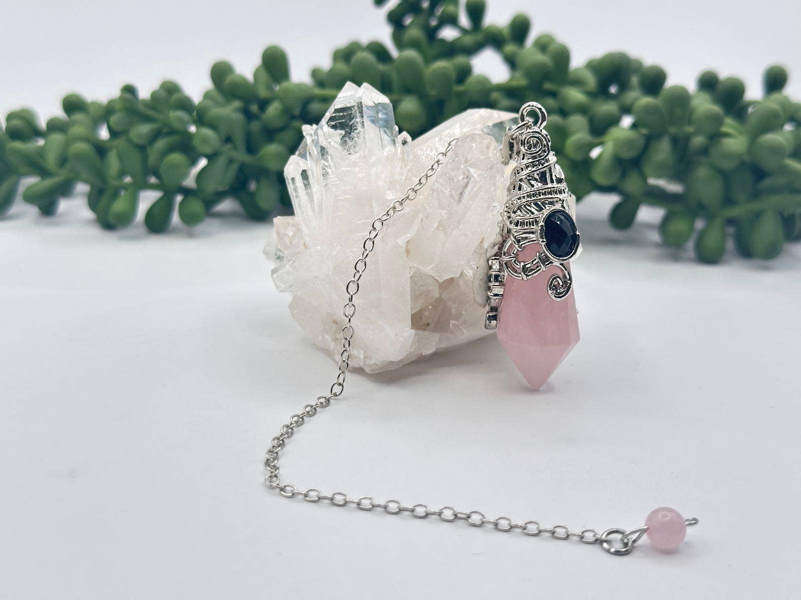 Gemstone Pendulum  12 Faceted Antique Silver Color : Lapis Lazulli